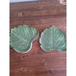 Precidio Melamine~ 6 Side Salad Snack Plates 7 1/2" leaves
